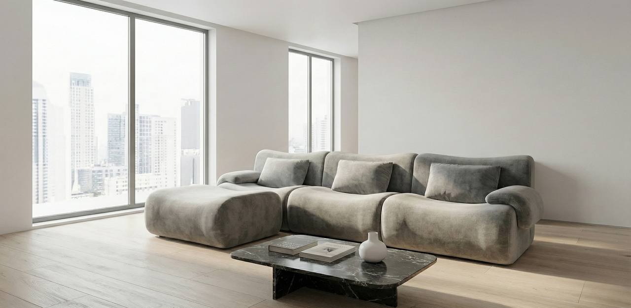 BC-H017 Modular Corner Boneless Couch