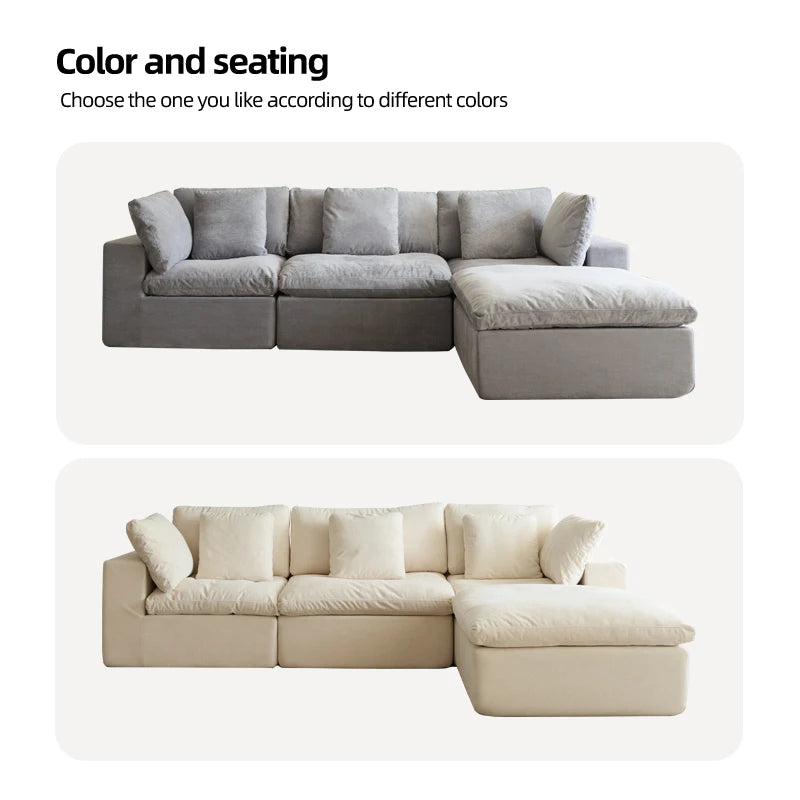 The Drift Boneless L-Shaped Compressed Sofa