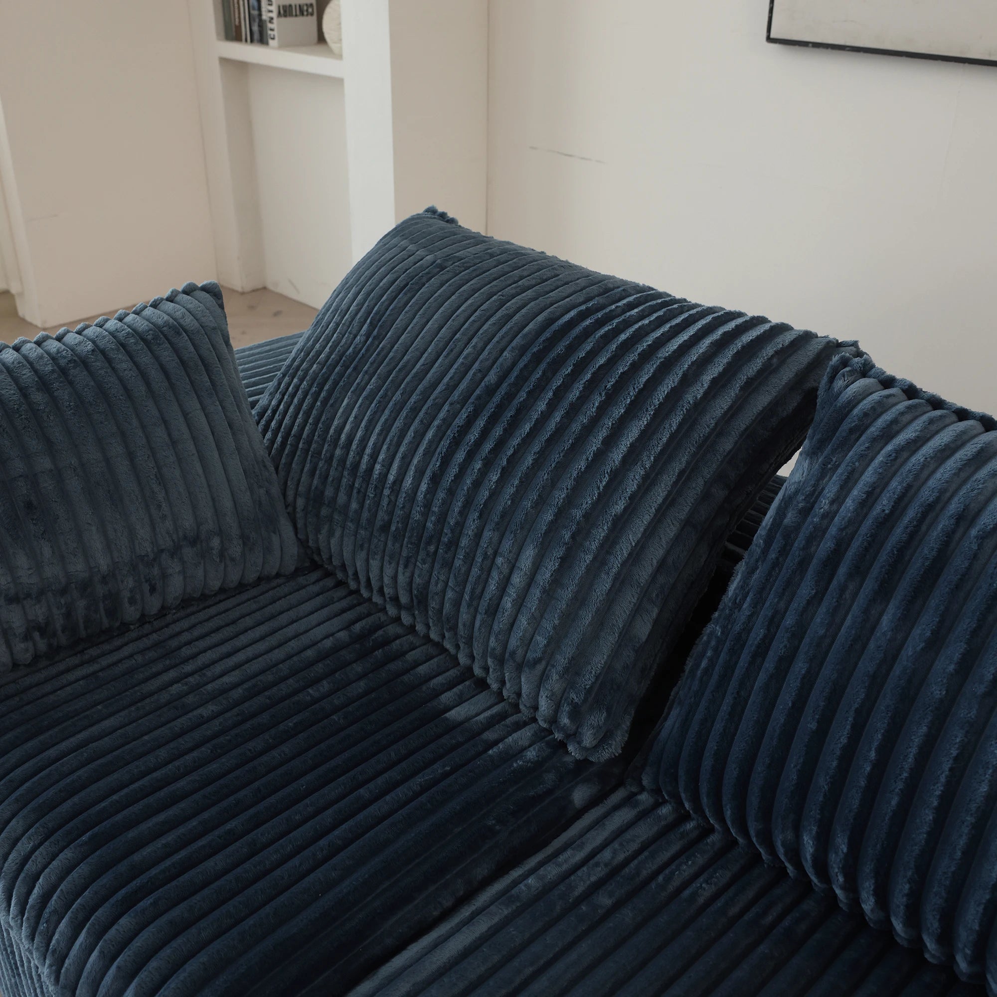 Modular Sectional Sofa Bed Set Fabric Upholstered Compressed for Living Room Bedroom Apartment Hotel Villa No Assembly Required 