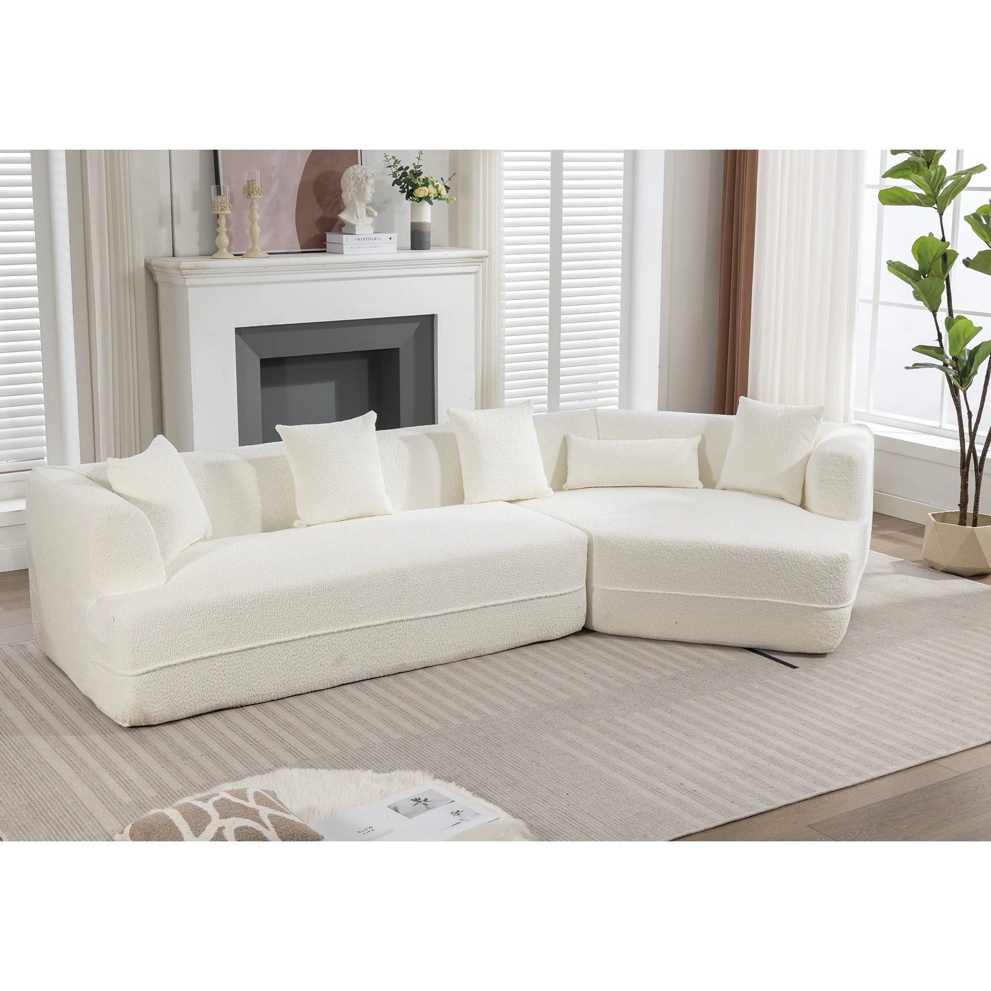 New Extended Edition Modular Sofa Set Convertible Modern Minimalist Style for Apartment & Hotel Living Rooms 