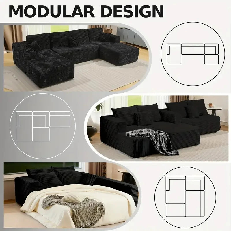 The Boneless U-Shaped Modular Compression Sofa