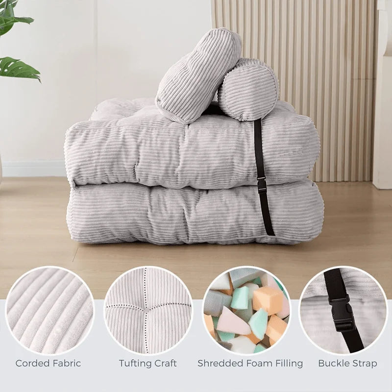 Modern Multi-Functional Foton Compressed Tatami Floor Sofa Bed Sponge Couch Folding Mattress for Living Room Bedroom in Stock 