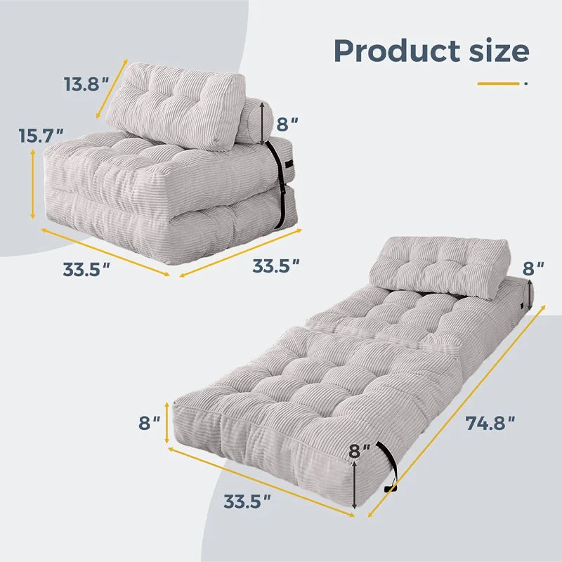 Modern Multi-Functional Foton Compressed Tatami Floor Sofa Bed Sponge Couch Folding Mattress for Living Room Bedroom in Stock 