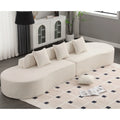 Three-Seat Minimalist Modern European Terry Cloth Compression Sofa Convertible Curved Combination for Living Room Apartment Bed 