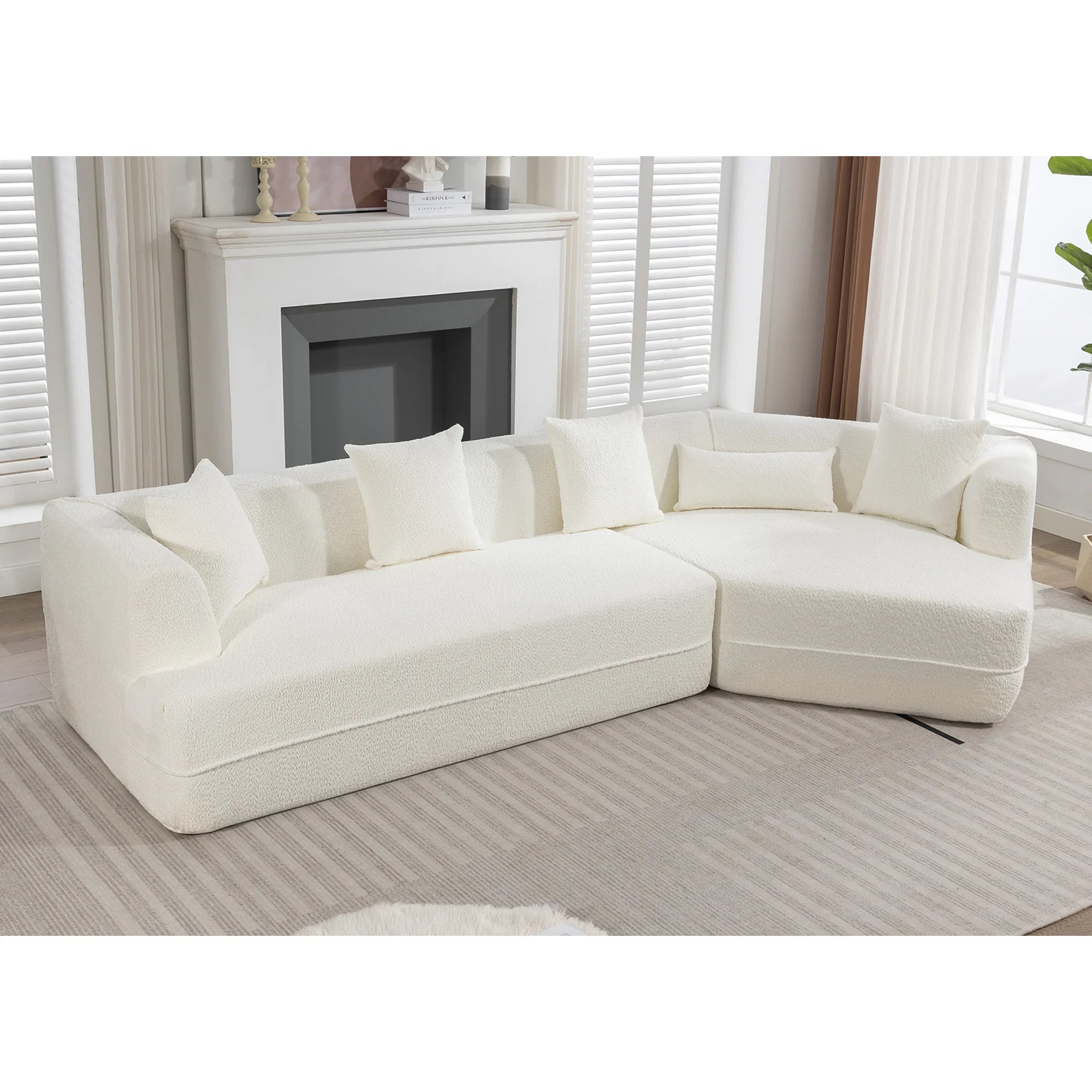 New Extended Edition Modular Sofa Set Convertible Modern Minimalist Style for Apartment & Hotel Living Rooms 