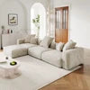 ATUNUS US in Stock Drop Shipping Italian Modern Vacuum Compressed Modular Sectional Sofa Couch Set Corduroy Fabric Sofa Set 