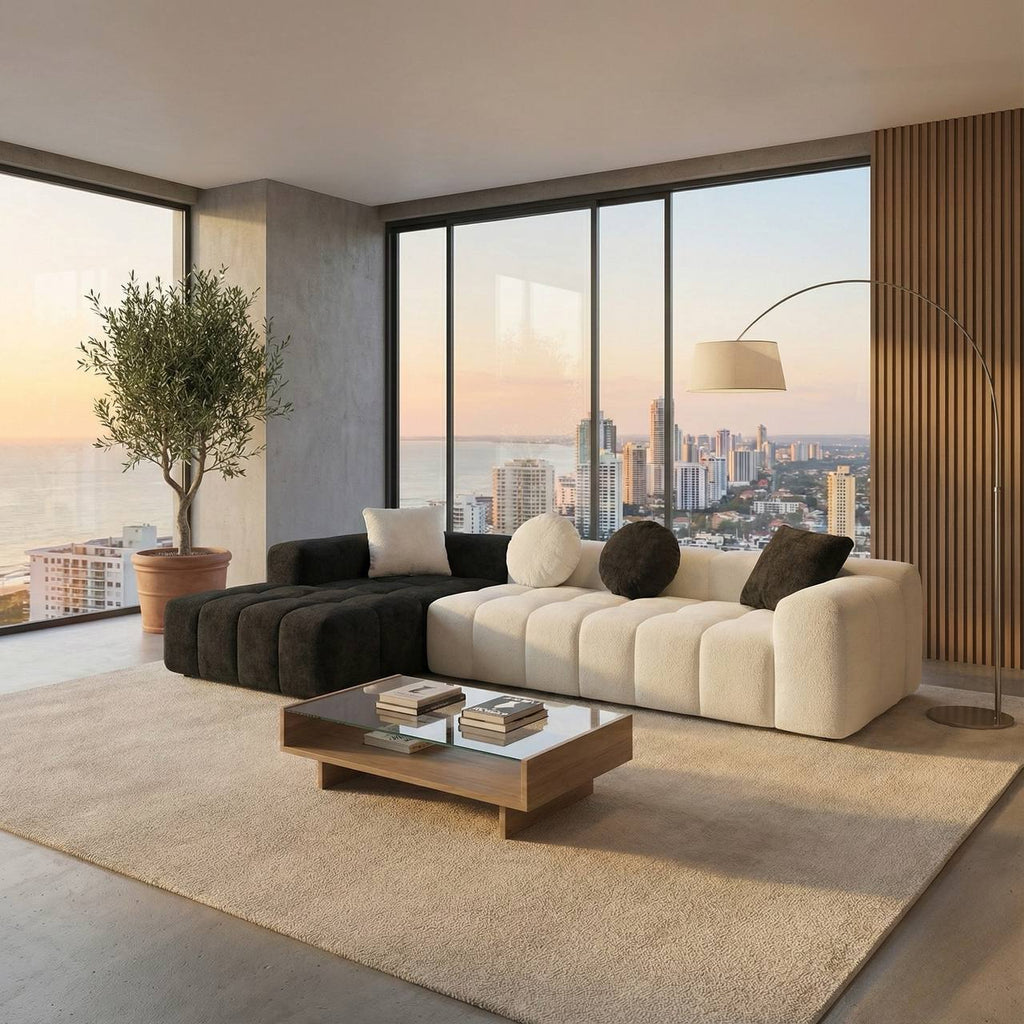 Sectional boneless sofa