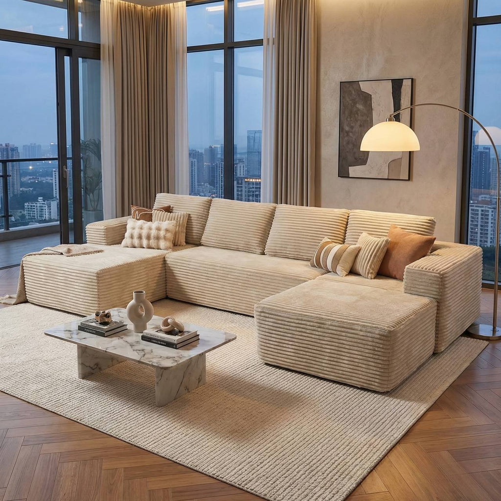 The Summit U-Shaped Sectional Boneless Couch