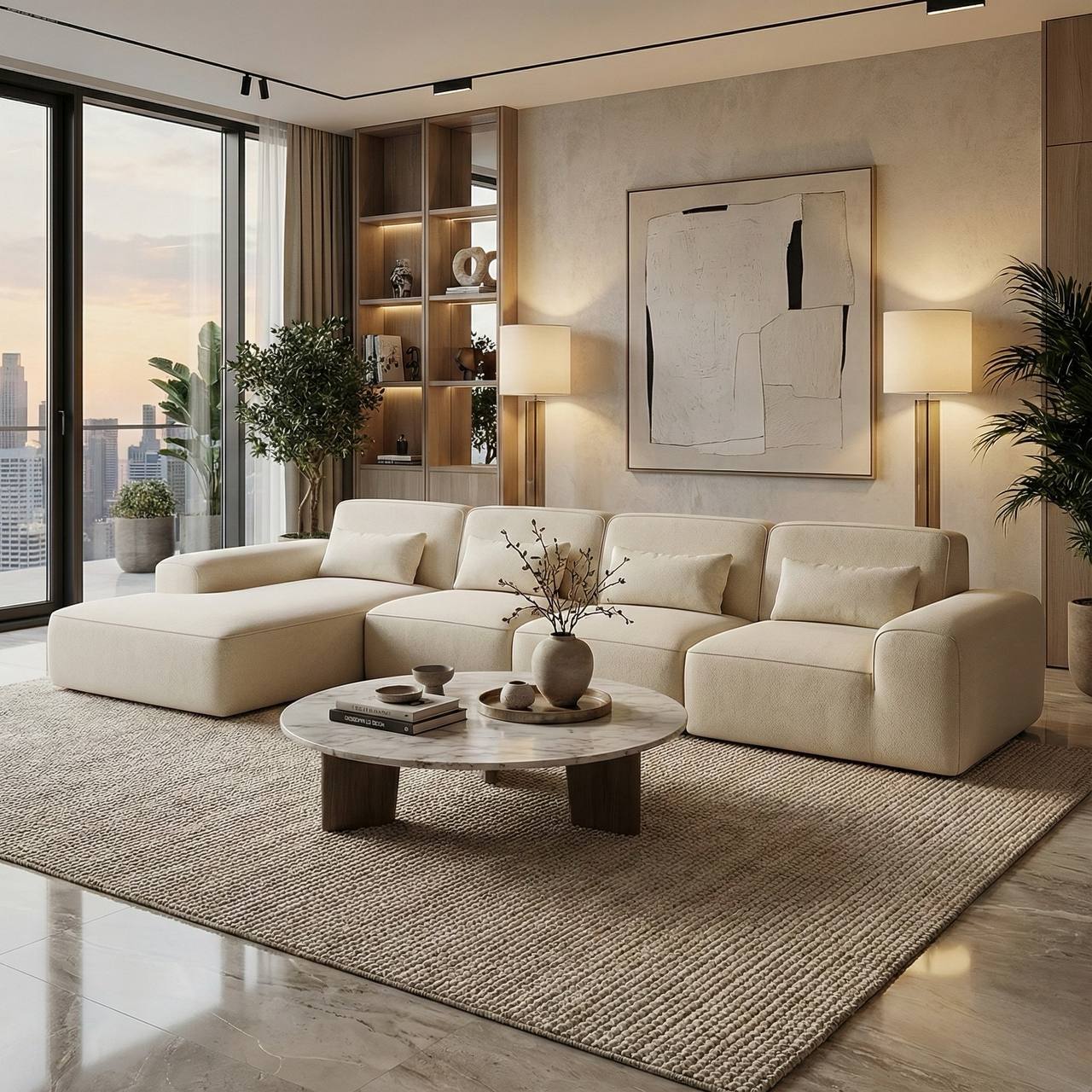 Boneless modular compressed sofa