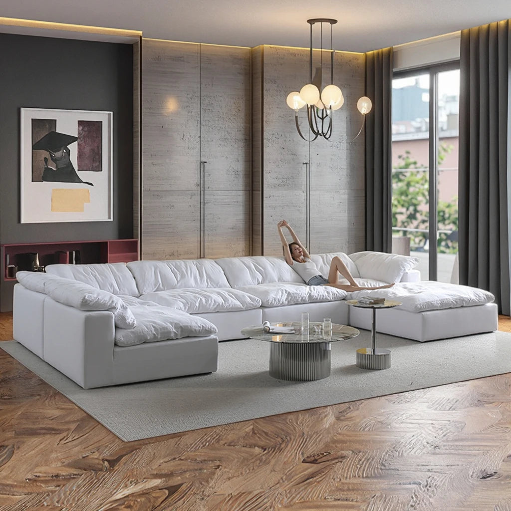 The Novelle  U-Shaped Boneless Compression Cloud Couch 