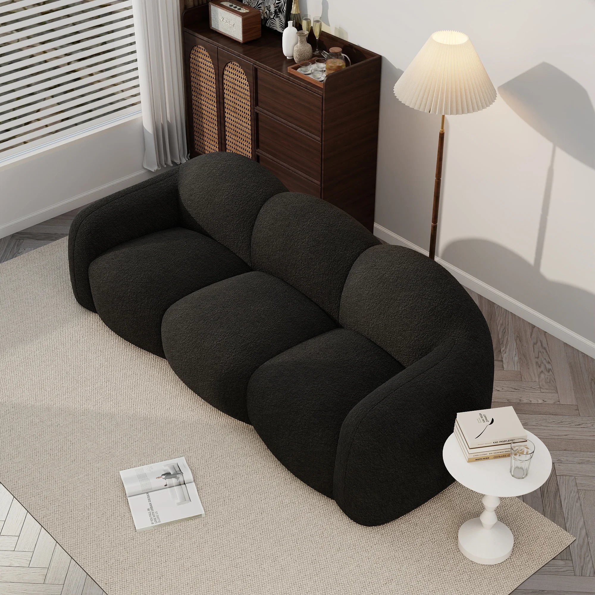 The Calyra Cloud Boneless Compressed Sofa 