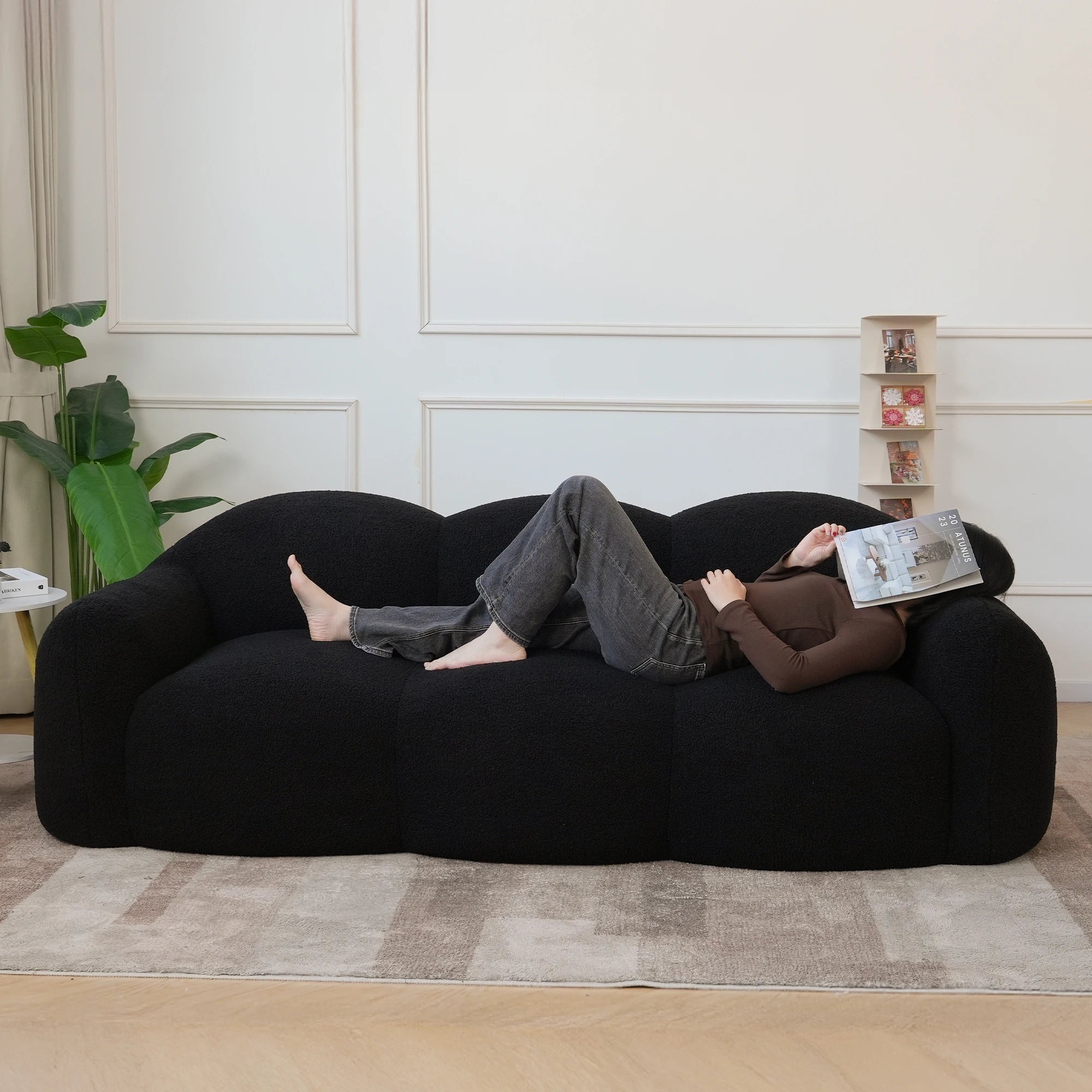 The Calyra Cloud Boneless Compressed Sofa 
