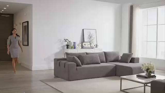 L shape boneless couch