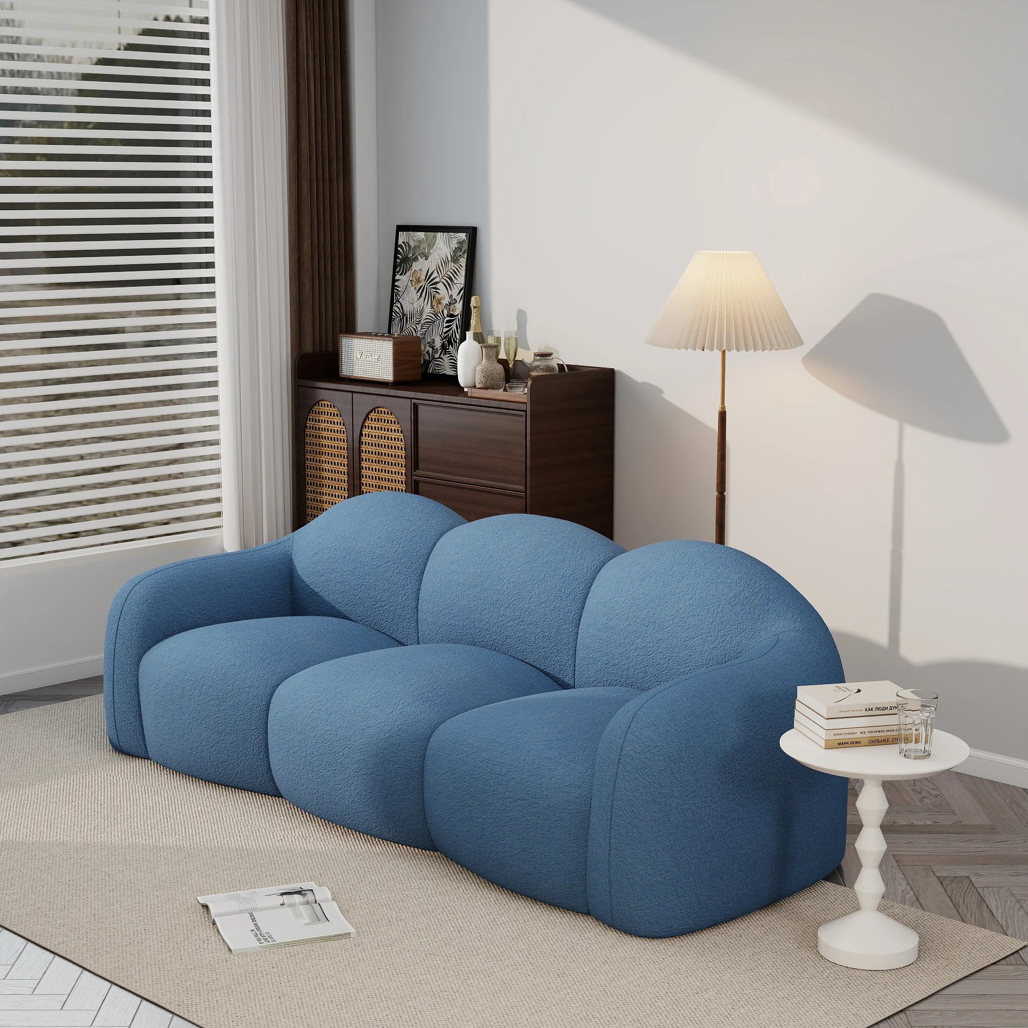 The Calyra Cloud Boneless Compressed Sofa 